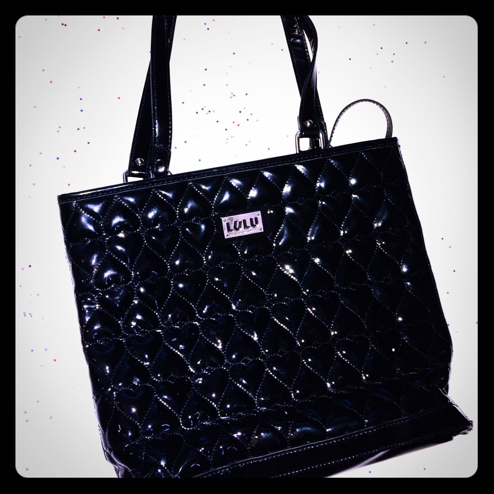 👜 Lulu by lulu Guinness black quilted heart 👜